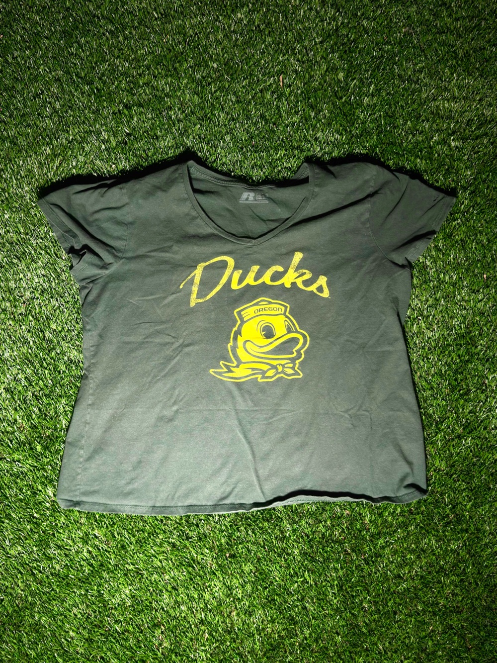 Oregon Ducks Women’s Dark Green Cropped Tee